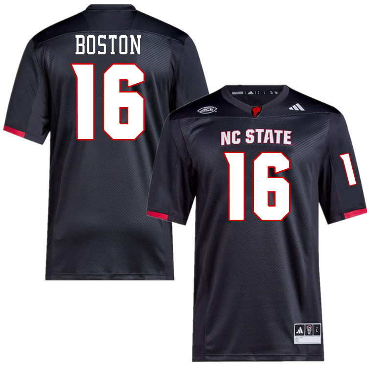 NC State Wolfpack #16 Tank Boston College Football Jerseys Stitched-Black